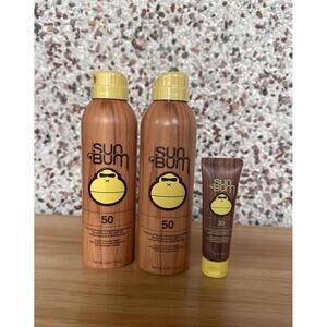 Sun Bum SPF 50 Spray Sunscreen (2x 5oz) + SPF 30 Face Sunscreen (1oz)